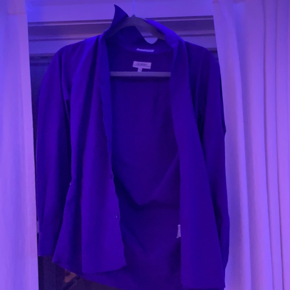 Purple collared long sleeve shirt